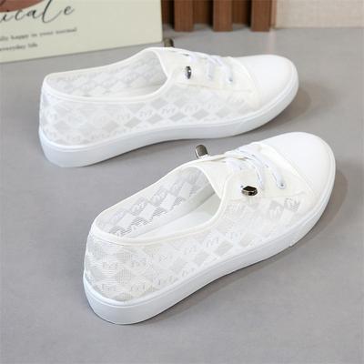 Летние новые сетчатые туфли женские с плоской подошвой дышащие сандалии повседневные сандалии