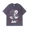 275 GSM Washed T-shirts 100% Cotton Tokyo Ghoul V1 Print Unisex Heavy Cotton T Shirt