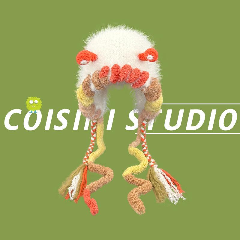 Милые медвежьи ушки Тедди флис вязаный разноцветный пуловер шапка для женщин зимние теплые защитные наушники Able Straps шапки-бомберы