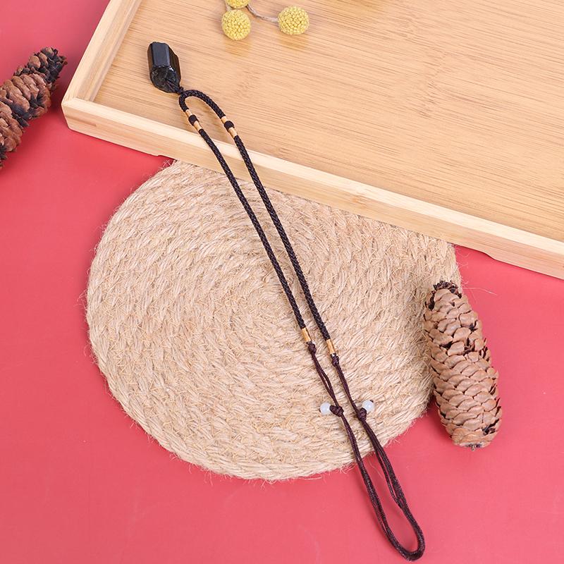 Ожерелье из натурального черного турмалина Подвеска из черного турмалина