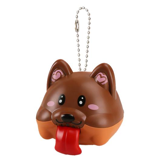 Игрушка для собаки с длинным языком со звуком, снятие стресса, мультяшный щенок, непоседа, брелок, подвеска для рюкзака, интерактивная игрушка с языком, животное, игрушка для снятия стресса