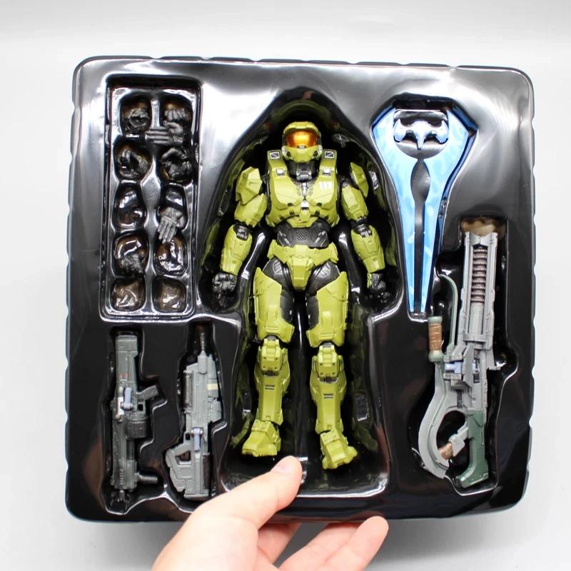 18 см Фигурка Аниме Мастер Чиф из Halo Фигурка Мьёльнир Mark VI Gen 3 112 Статуя Модель Кукла Настольный Коллекционный Декоративные Игрушки Подарки