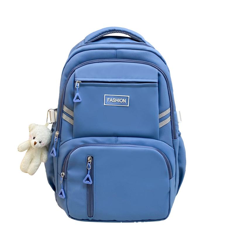 Schoolbag new large-capacity lightweight schoolbag girls multi-compartment casual backpack junior high school students simple