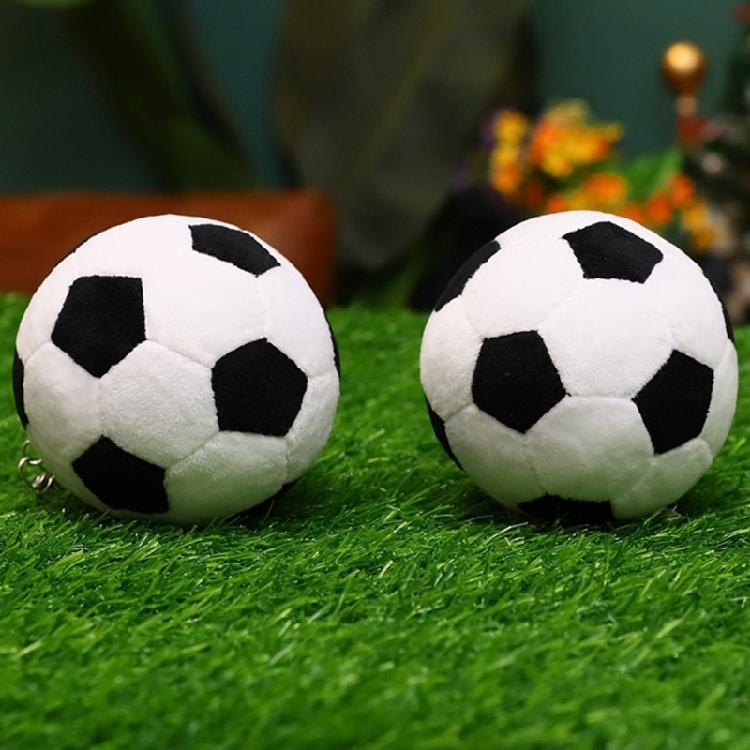 Simple Plush Football/Basketball Charm Keychains Sweet Cool Ornament Bag Pendant Car Keyring Haning Decoration