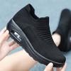 Jinjiang New Large Size Solid Color Fashion Casual Shoes Comfortable Air Cushion One Pedal Lazy Flying Woven Socks Shoes Women