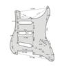 ROZILO Red Tortoise SSS 11-Hole Stratocaster Pickguard Scratch Plate (American/Mexican) for Stratocaster, Modern Style Guitar Parts