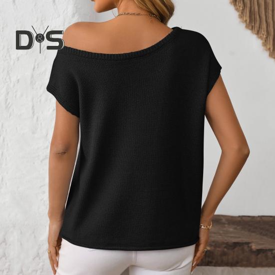 Женские топы с коротким рукавом и воротником-стойкой, однотонные футболки, весна-лето, эластичные пуловеры, топы на каждый день