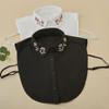 Beading Fake Collared Shirt Chiffon False Collar Woman Vintage Detachable White Collar For Sweater Blouse Half Shirt Accessories