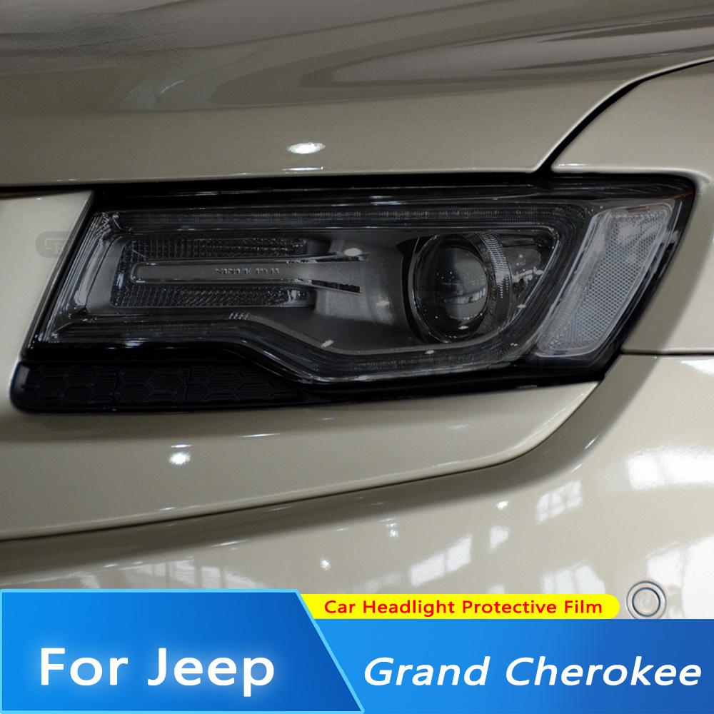Для Jeep Grand Cherokee WK2 2014-2020 2019 защитная тонировочная пленка для автомобильных фар дымчато-черная прозрачная защитная наклейка из ТПУ
