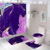 Мраморные 3D Шторки для душа Роскошный Мрамор Синий Золотые прожилки Набор Ковриков для ванной Коврик для унитаза Крышка для унитаза Шторка для ванной с крючками