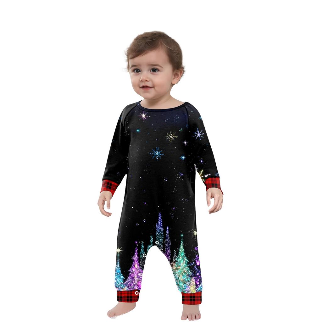 Комплект из топа и брюк с рождественскими принтами для всей семьи Одинаковые комплекты для всей семьи