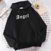 Angel Creativity Letter Printing Hoodies Male Funny Fashionsweatshirt Novelty Shoulder Drop Clothing Harajuku Hooded Hoodie Men