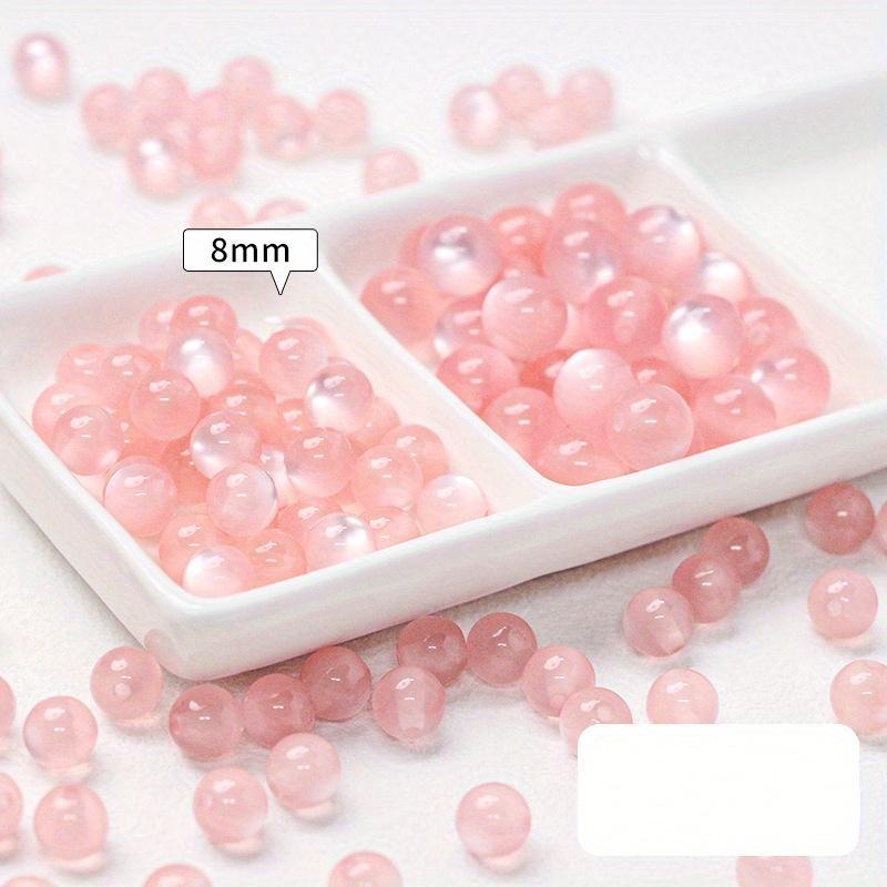 100 шт. бусины из смолы с имитацией кошачьего глаза, круглые бусины, ожерелья из бисера ручной работы, браслеты, серьги, ювелирные аксессуары