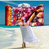 Personalized customized proof beach towel with Demon Slayer Nezuko pattern - soft, absorbent, quick-drying, perfect swimming, camping&bathing