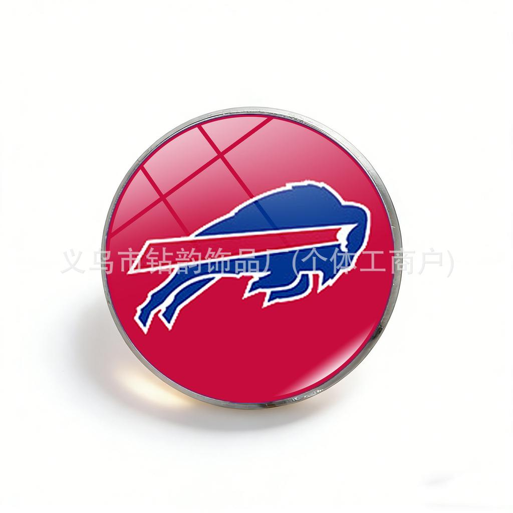 NFL Football Bengals Team Logo Brooch, Stainless Steel Butterfly Clasp Trendy Sports Pin