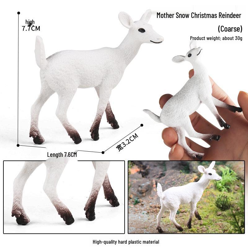 Christmas Forest Animal Ornaments Set: Deer, Elk, Reindeer, and Squirrel Models