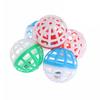 Dual-Color Bell Toy Ball for Hamsters, Chinchillas, Cats, and Dogs - 4CM Round Plastic Design