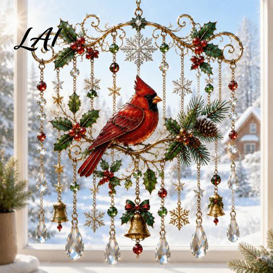 Light Catching Ornaments for Fireplace Christmas Wind Chime Acrylic Sun Catcher Outdoor Garden Patio Elegant Decorations Festivals Decor Hanging