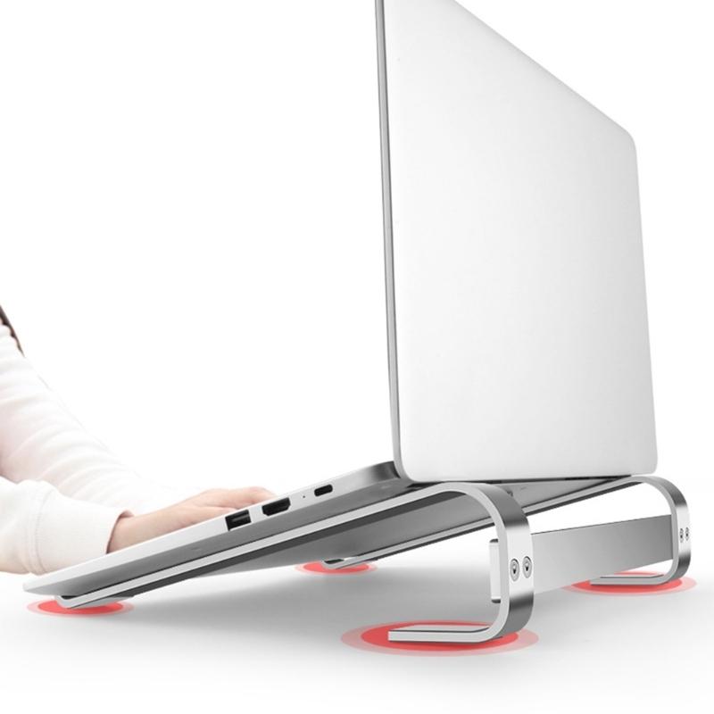 Aluminum Laptops Stand Computer Risers Holder for 10-18Inch Laptops NonSlip Heat Dissipation Stand Support Long Last