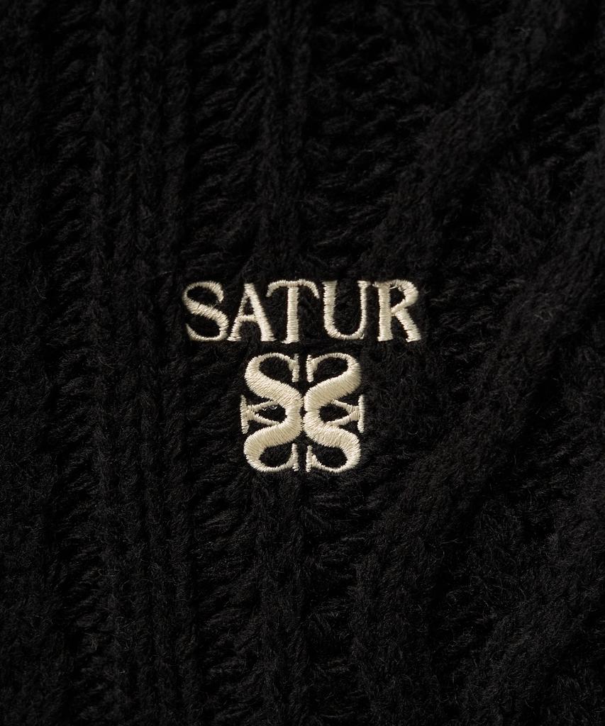 Satur (W) Lorton Cowichan Knit Cardigan Black