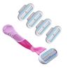 Stainless Steel 6-layer Razor Ladies Manual Hair Removal Shaving Blades Legs Body Bikini Shaving Machine