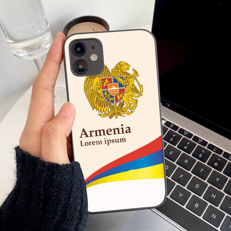 Чехол для телефона с армянским флагом Армении для iPhone 13 8 7 6S Plus X 5S SE 2020 XR 11 12 mini pro XS MAX