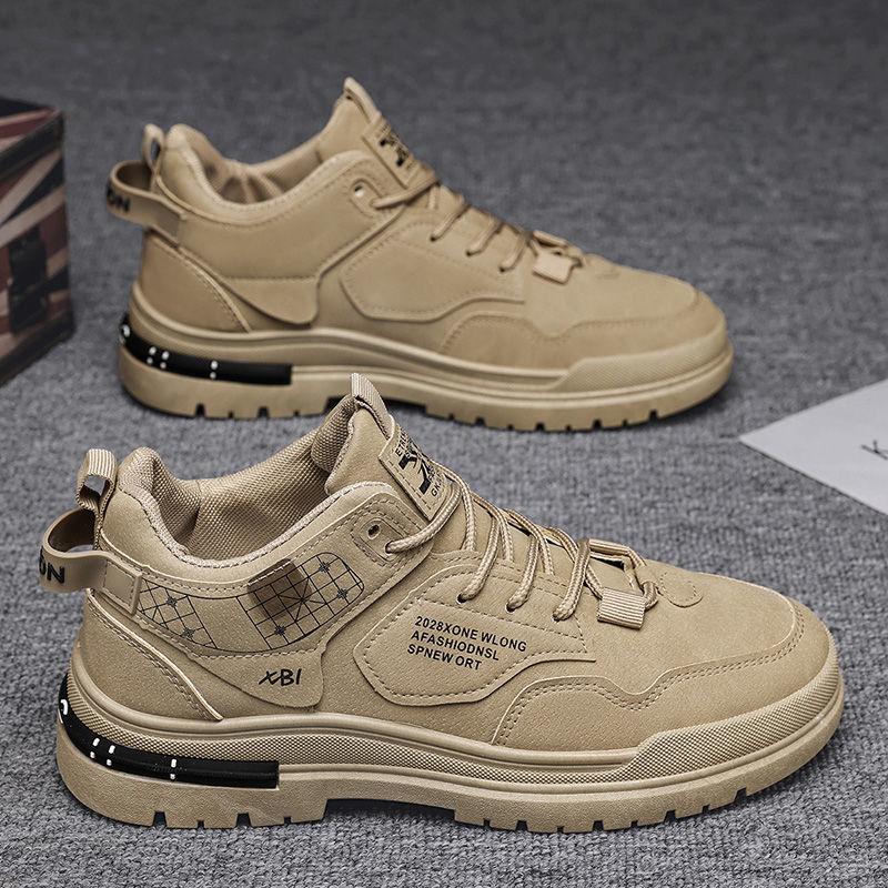 Модные мужские высокие рабочие ботинки, противоскользящие, износостойкие, на платформе, увеличивающие рост, для активного отдыха, для пеших прогулок, удобные, осенние новинки