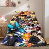 One Piece Anime Puzzle Print Blanket Warm Comfortable Flannel Cover For Bedrooms, Sofas, Beds, Chairs LXR178