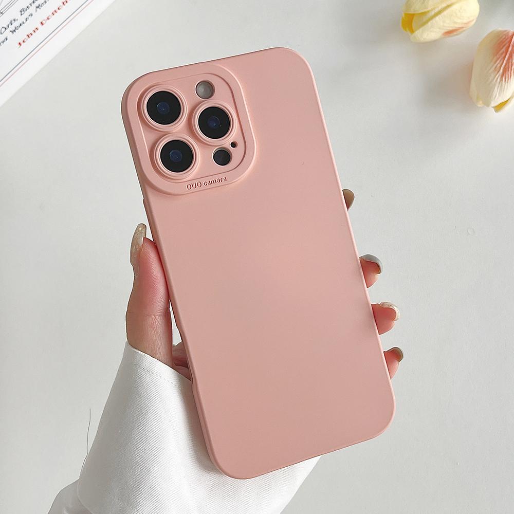 Titanium gray fine hole liquid silicone phone case for For Iphone 16 15 14 13 12 11 Pro Max Plus full shockproof soft bumper cover