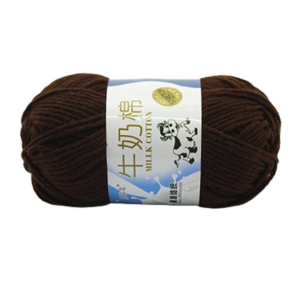 Пряжа для ручного вязания Молочная хлопковая пряжа Мягкая пряжа Разноцветная пряжа для вязания крючком Хлопковые нитки Вязальные принадлежности для детей