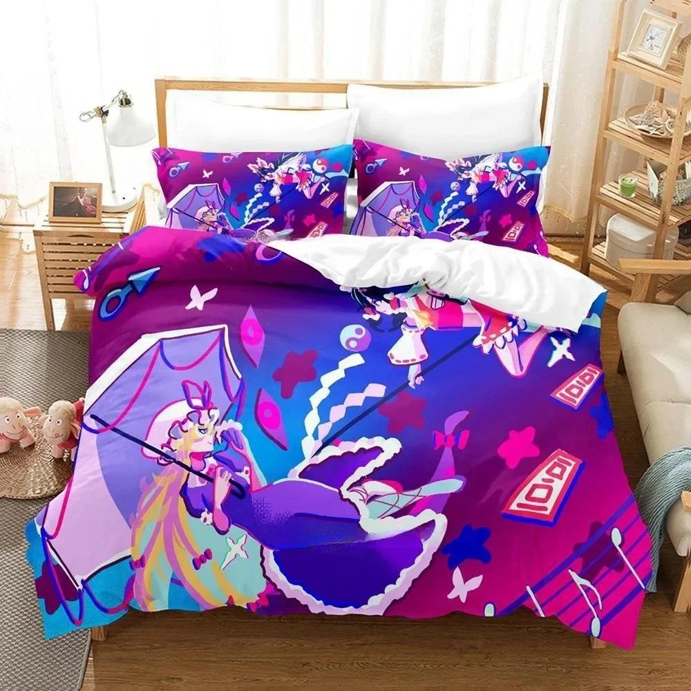 Модный музыкальный игровой набор Muse Dash Постельное белье с принтом Комплект постельного белья с наволочкой Мягкое одеяло Мягкое односпальное двуспальное Queen Super King Размеры