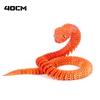 Светящееся 30 см 3D-печатное украшение в виде кобры, 3D-печатные животные, настольные аксессуары, декор комнаты, офисный стол, украшение на год змеи