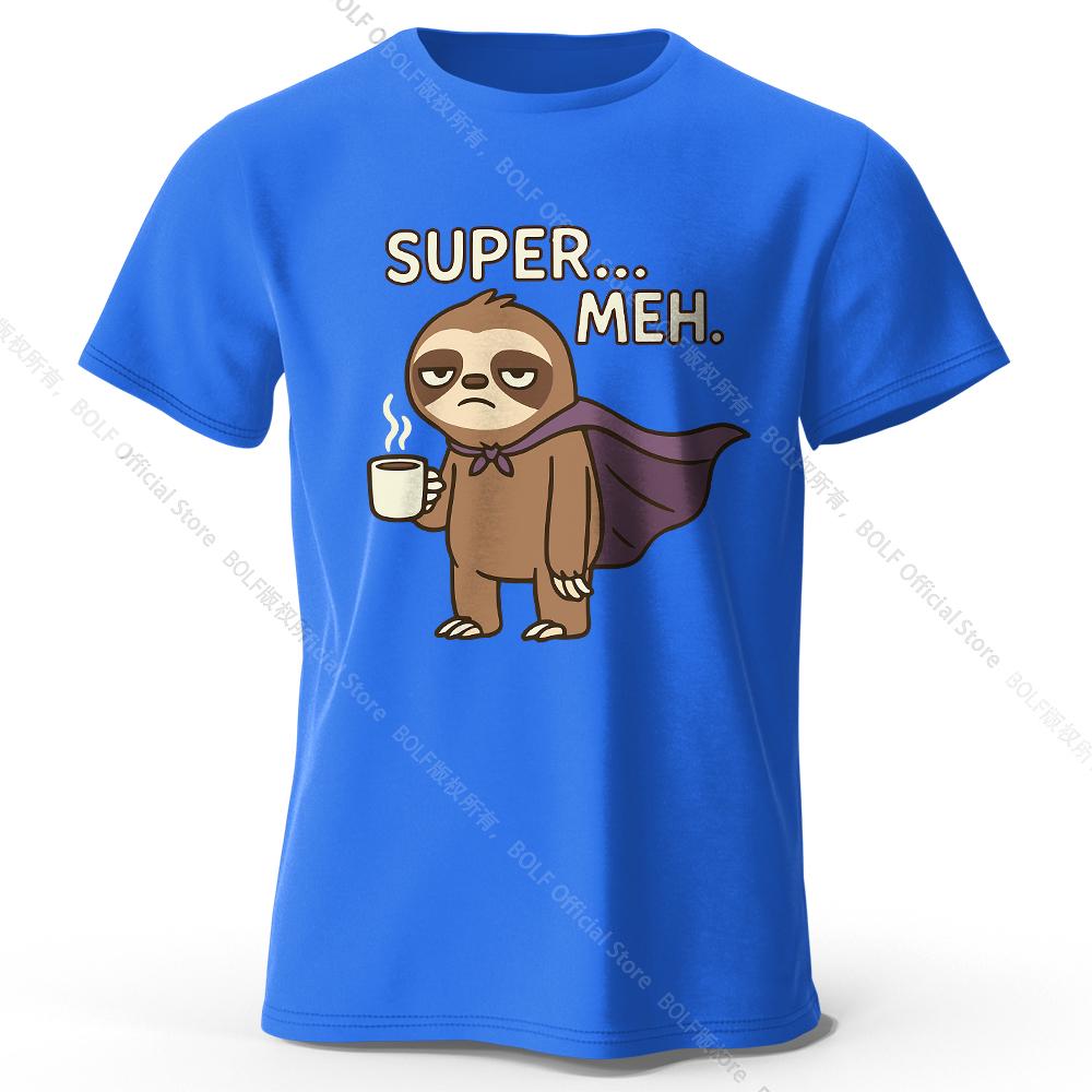 Super Meh Graphic T Shirt Unisex Unisex Soft Cotton Blend Tee 2026 Summer Apathetic Slacker Harajuku Unisex Oversized Casual Tops