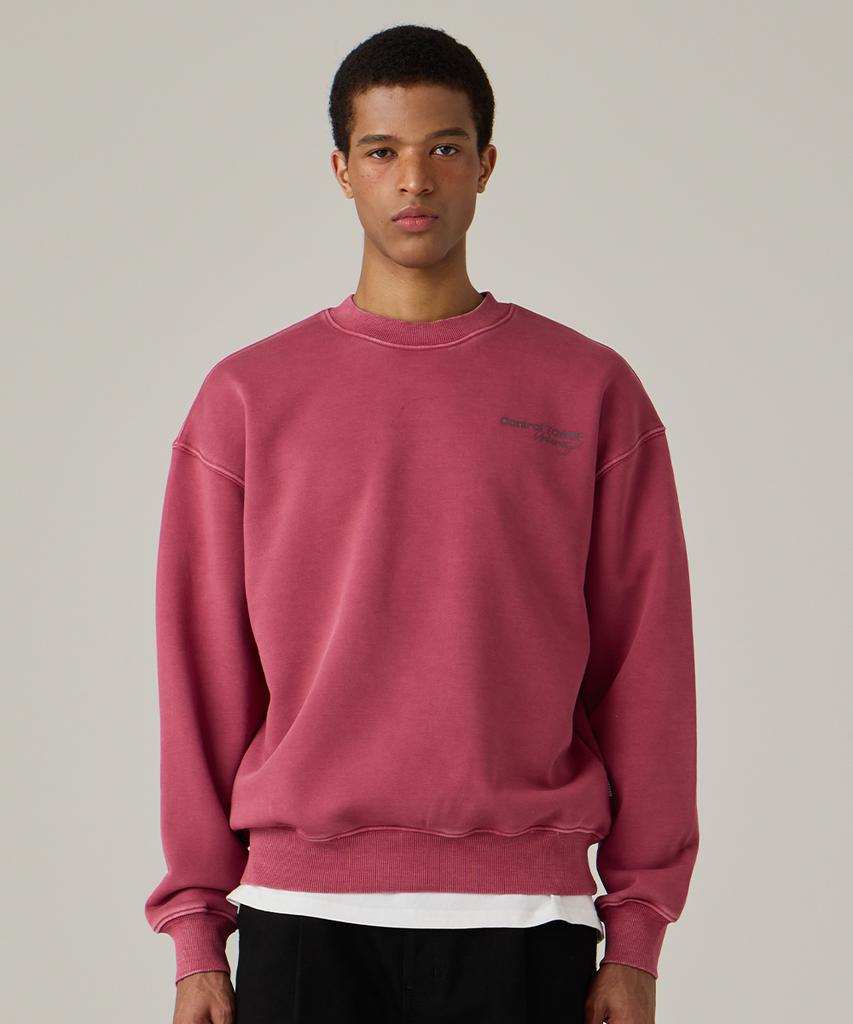 URBANAGE Control Tower Pigment Oversized Sweatshirt Pink