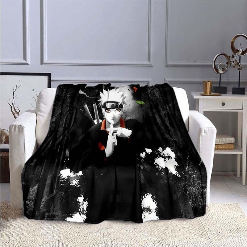 Cartoon Naruto 3D Printed Flannel Blanket for Beds Hiking Picnic Fashionable Bedspread Throw Blanket 30 Styles