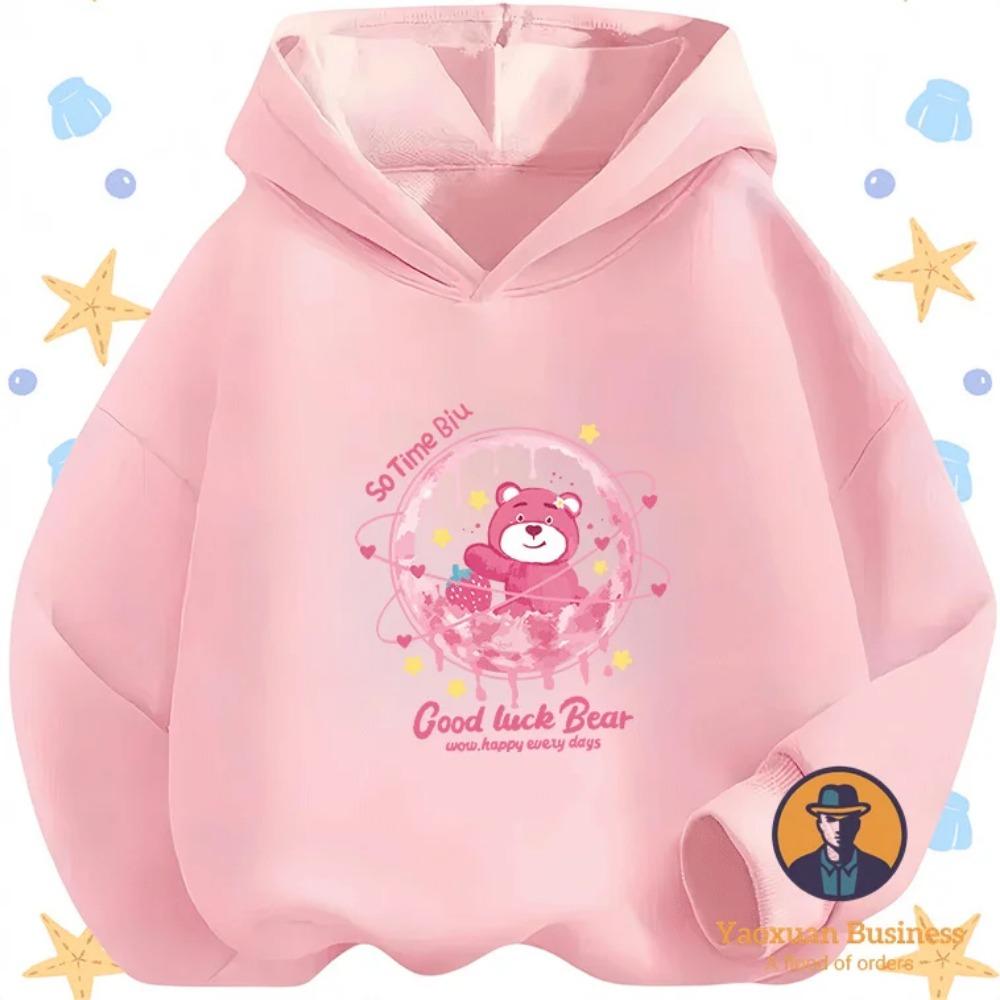 Мода 2025 Толстовки с капюшоном 'Обнимающий медведь' для мальчиков и девочек, милый мультяшный принт, ветрозащитные и теплые, новая коллекция осень/зима