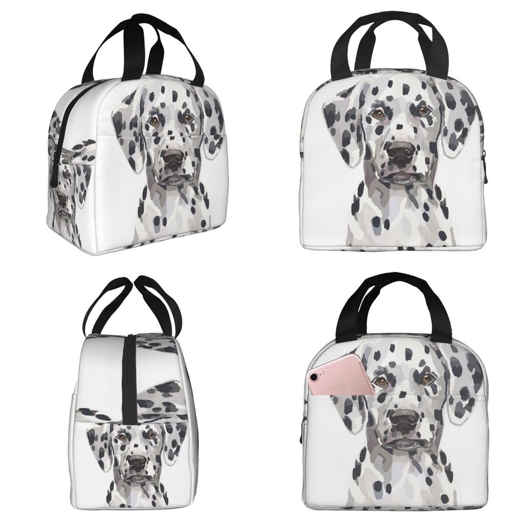 Dalmatian Insulated Lunch Bag for Kids School Cooler Thermal Food Box Tote Portable Lunch Boxes Container