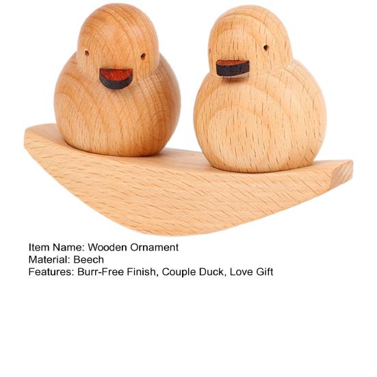 Деревянная пара Утка Украшение Настольный Декор Фигурка Утки Приборная Панель Автомобиля Украшение Утка Любовь