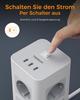 Tessan Башня 8-позиционная розетка Multi Power Strip Вертикальный 2-метровый удлинитель с вилкой ЕС с 3 портами USB C Выключатель защиты от перенапряжения