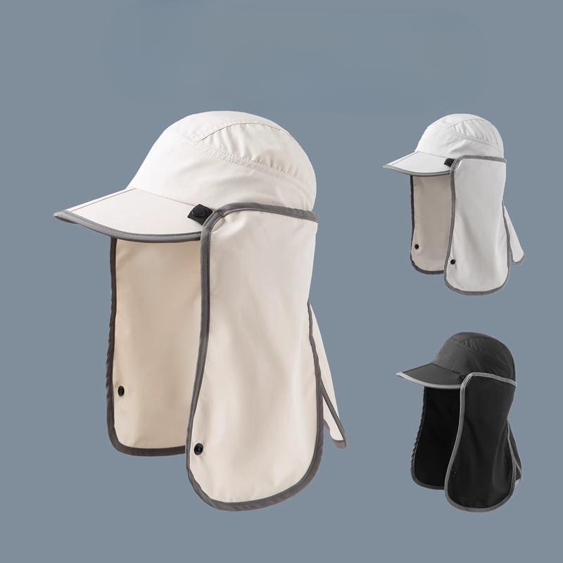 Летняя уличная шляпа от солнца Мужская шляпа для рыбалки Защита от УФ-лучей Защита шеи Защита от солнца Велосипедная шляпа для пеших прогулок и альпинизма Тонкая