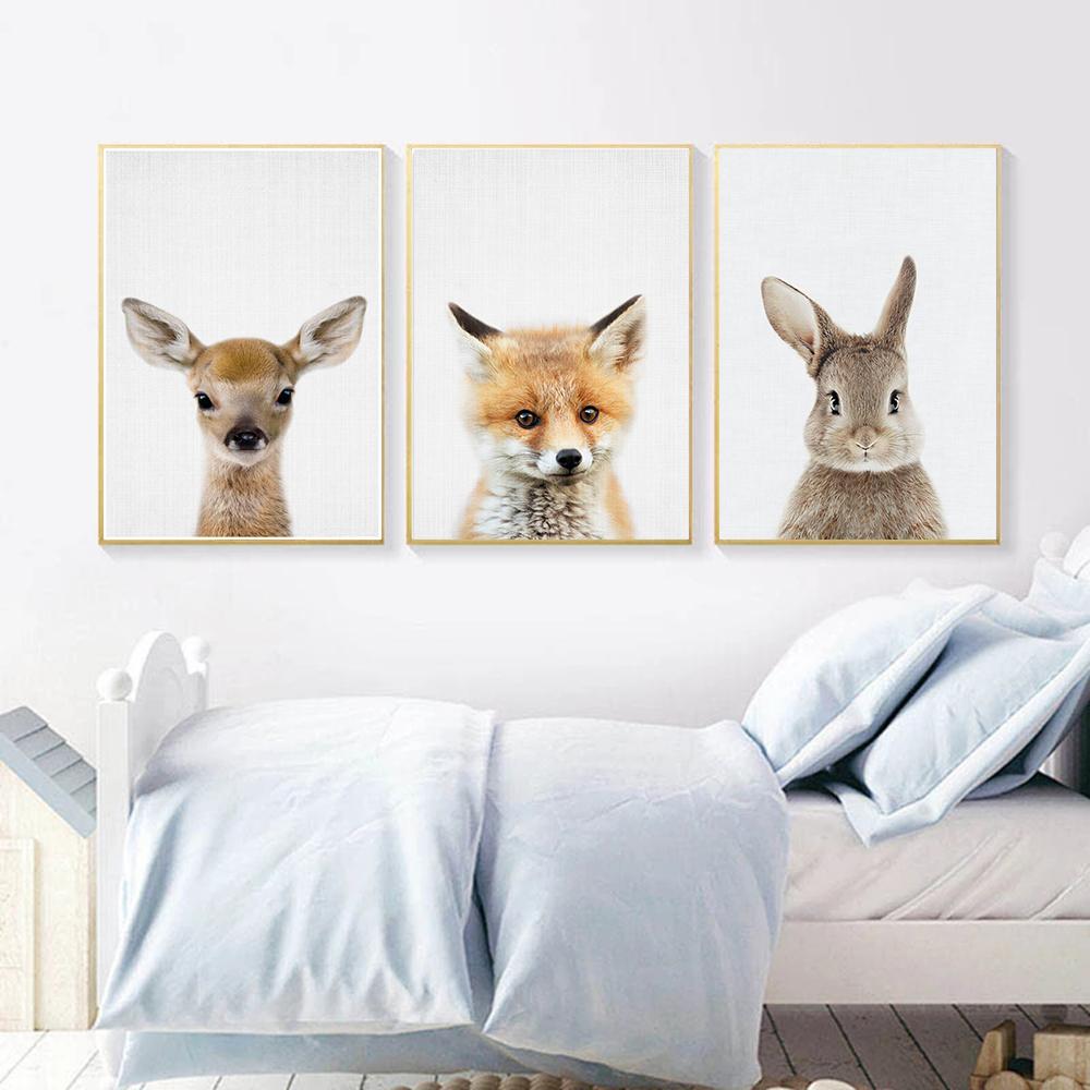 Милое маленькое животное, детская комната, Просвещение, настенный художественный постер, современное украшение для дома, картина маслом, настенная гравюра