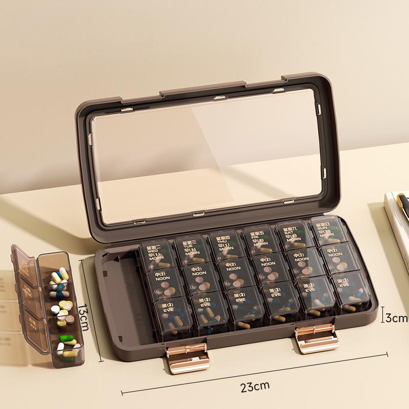 Ящики для хранения таблеток для путешествий на открытом воздухе 4/6/21 сетка, портативные герметичные контейнеры для лекарственных таблеток, небольшие пластиковые контейнеры для сортировки таблеток