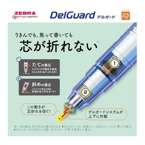 Механический карандаш Zebra Delguard 0,5 мм мягкий пастельный мягкий красный 1 шт. P-MA85-SP-K-SFR