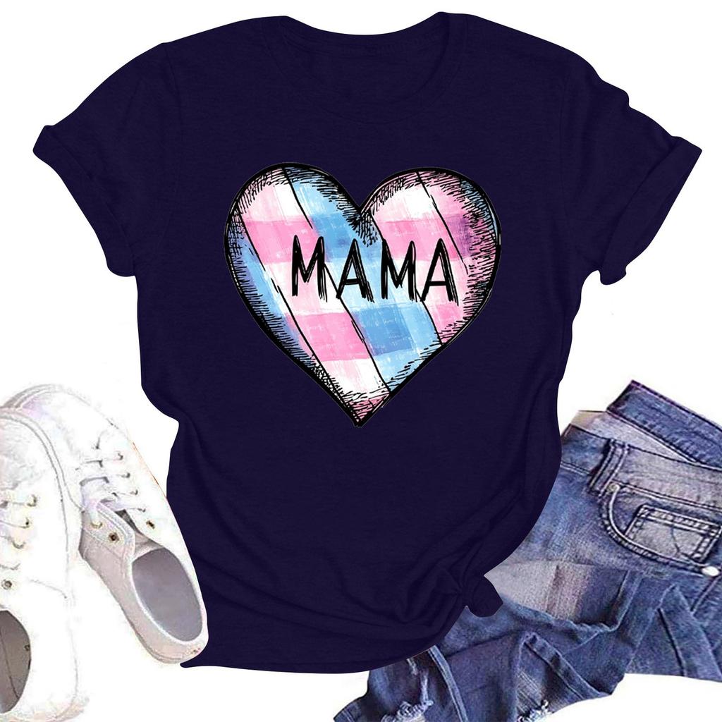 Женская повседневная футболка с круглым вырезом и короткими рукавами с принтом