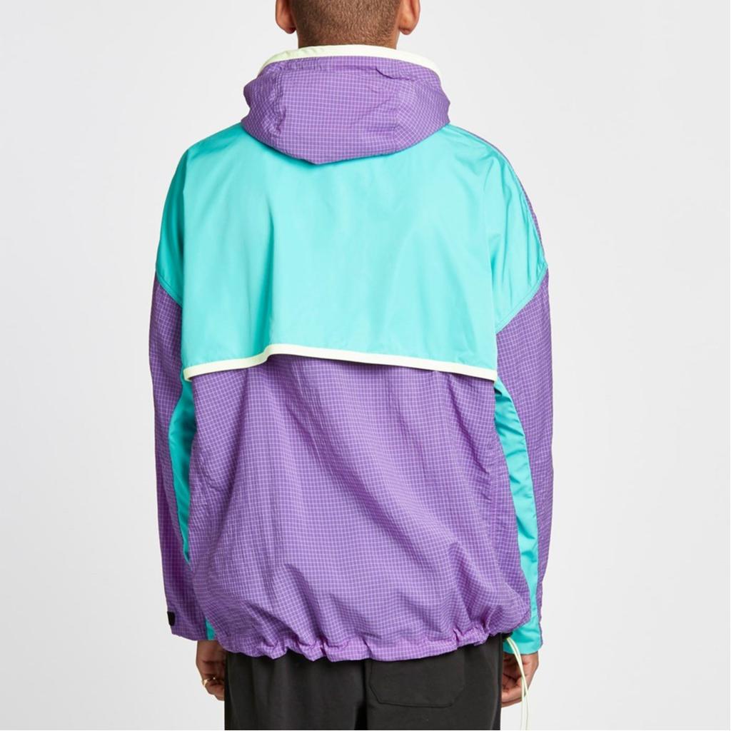Nike Logo Print Color Block Hooded Pullover Long Sleeve Jacket Men Jacket Purple 931907-560