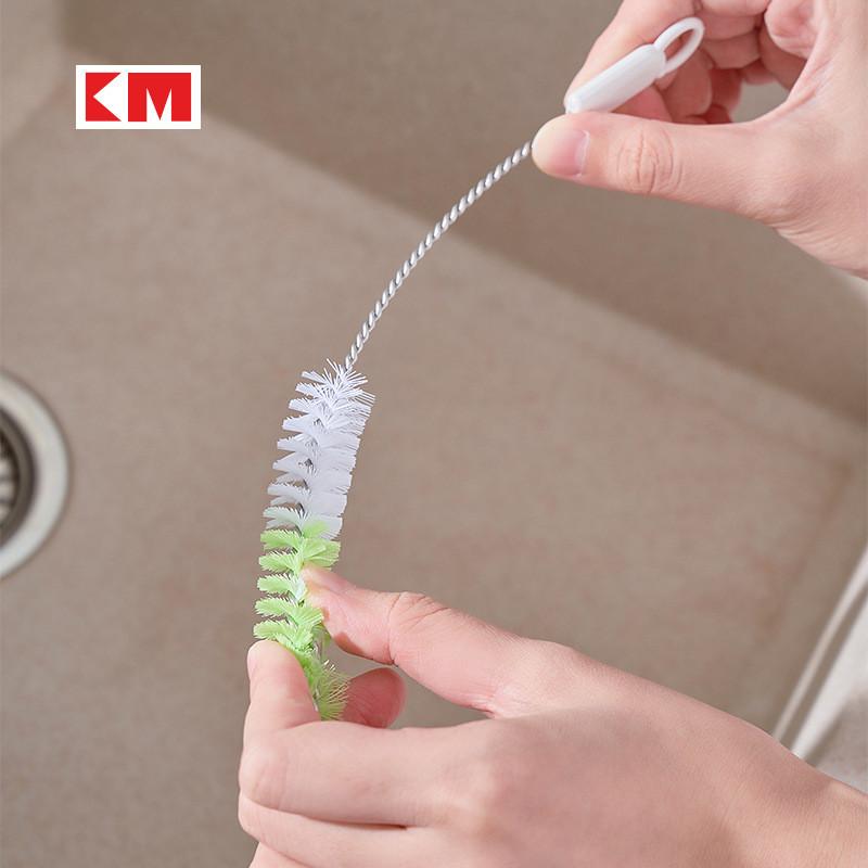 Spout Color Dual Brush Set For Bottles Cups And Kitchen Cleaning With Plastic Bristles