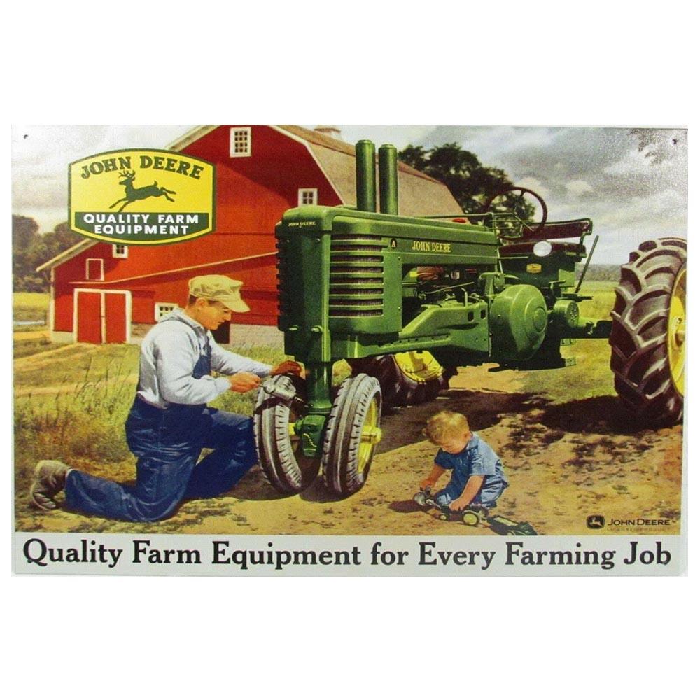 Винтажная машина, трактор, ферма, металлическая жестяная вывеска, табличка, декор для паба, бара, потертый шик, ретро, ​​зеленый трактор, Настенный декор, плакат 30x20 см