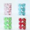 6cm-6 Pack Transparent Ball Printing 06 New Holiday Party Decoration Ball Christmas Ball Set Transparent Ball Plastic Ball Pendant Hanging Ball