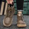 Новые модные осенние и зимние мужские высокие ботинки martin для студентов, трендовые рабочие туфли на мягкой подошве для мальчиков, кроссовки Martin с защитой труда