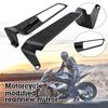 Motorcycle Modified Rearview Mirror Universal Scooter Motobike Accessories Rotating Adjustable Fixed Wing Handlebar Reflector